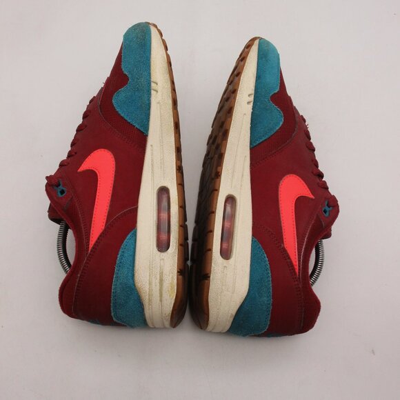 Nike Air Max 1 Burgundy Teal 2018 Men's Size 10.5 Athletic Sneakers AH8145-601 - Picture 6 of 10